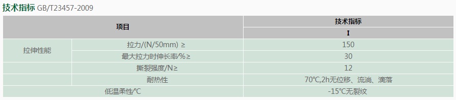 APF-2000压敏反应型自粘高分子湿铺防水卷材